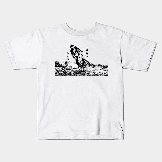 bmx bicycle motocross rad mtb t-shirt Kids T-Shirt by rickylabellevie